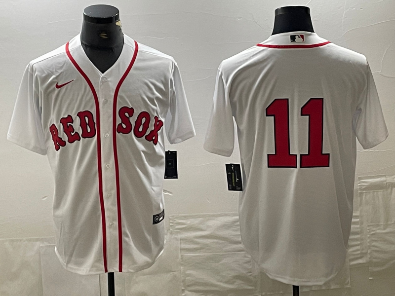 Men's Boston Red Sox Rafael Devers #11 White Home Limited Jersey